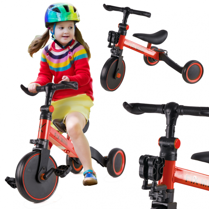 Tricicleta TRIKE FIX MINI, 3in1 adaptabila, culoare Rosie [1]