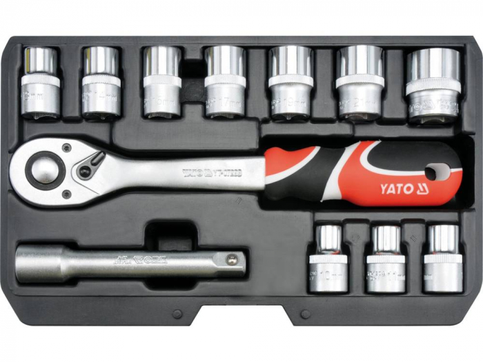 Trusa chei tubulare 1/2'' cu clicket - 12 piese [2]