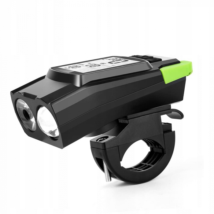 Vitezometru Digital cu lampa Fata + Spate si Claxon, waterproof, pentru bicicleta [3]