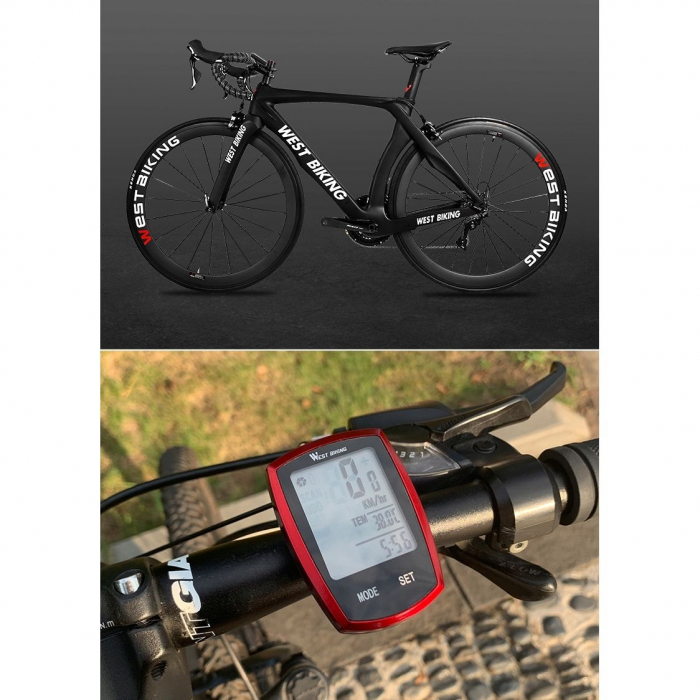 Vitezometru Digital, wireless, waterproof, pentru bicicleta cu roti intre 14 - 29 inch [3]