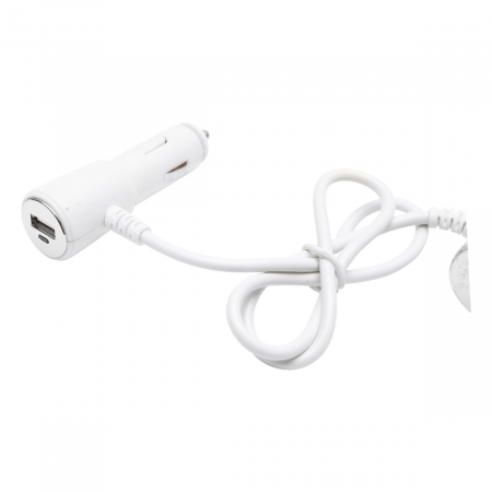 Adaptor bricheta auto tripla 12-24V, iluminata LED, cu intrerupator individual si 1 port USB, 5V, 2.1A [2]