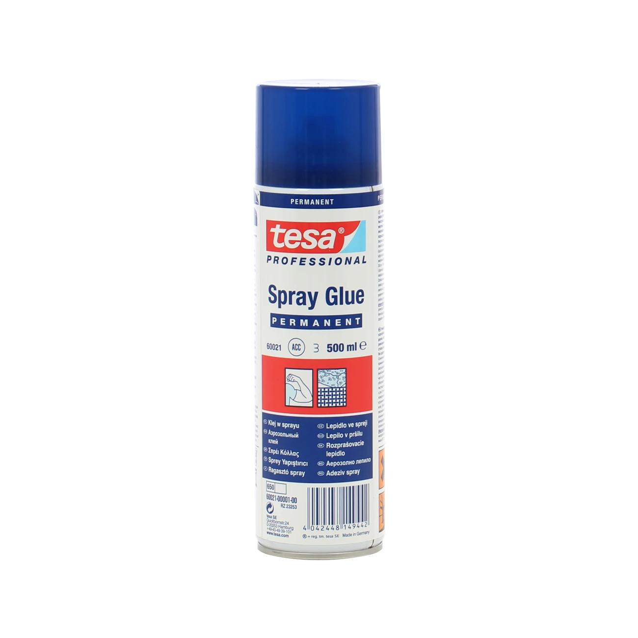 Adeziv plafon auto - Adeziv material textil plafon auto universal, Tesa Spray Glue 60021 - 500 ml