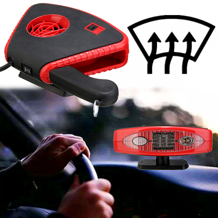 Accesorii Autoturisme - Aeroterma Auto Amio, pentru incalzire sau dezaburire geam auto, cu lanterna