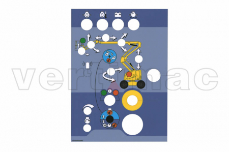 Abtibilduri - Etichete - Autocolant panou control nacela Haulotte 307P225980
