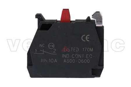 Piese contact - Contact normal deschis 10A cu buton roșu ZBE102 CB-102