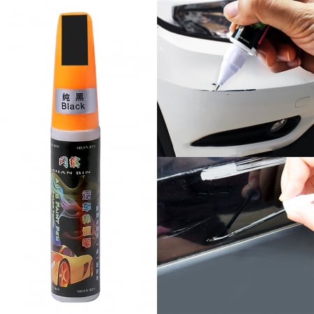 Accesorii Autoturisme - Corector zgarieturi vopsea auto, cantitate 12ml, culoare Negru