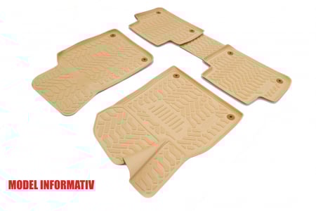 Produse - Covoare cauciuc stil tavita BEJ Audi Q8 2018- Audi Q7 II 2015-> 3D 61120​​​​​​​B A10