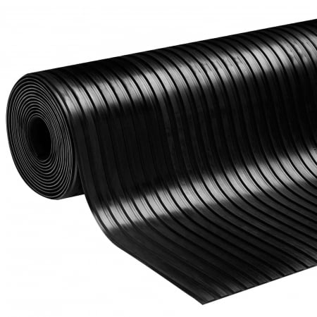 Accesorii Interior - Covor Antiderapant din Cauciuc, Linoleum din Cauciuc pentru Protectie Podea Auto - model STRIATII MARI