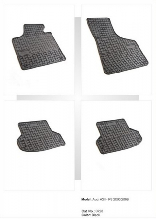 Covorase Auto - Covorase din cauciuc AUDI A3 II-8P 2003-2013 ( 0720, P40 )