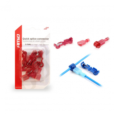 Accesorii Autoturisme - Cuplaje electrice pentru imbinari rapide de tip T 0,5 - 1mm2, 10A, 5 buc blister