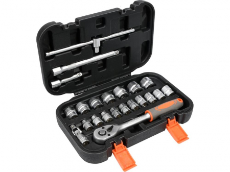 Depanare auto - Cutie chei tubulare 3/8'', 22 piese