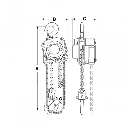 Palan 500kg - lant 3m HFS Austria HFS-CB 05 [1]