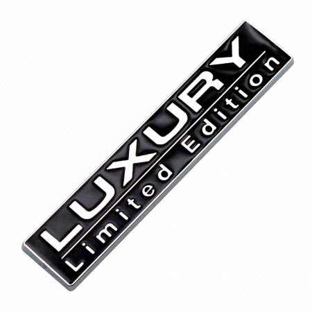 Emblema auto metalica LUXURY, reliefata 3D, dimensiune 7,5 x 1,5 cm [1]