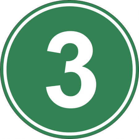 Produse - Eticheta, Autocolant Cifra 3, Autocolant Camion Euro 3, Diamentru 22 cm