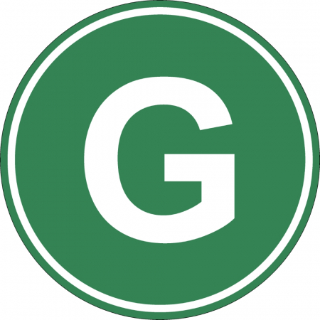 Produse - Eticheta, Autocolant Litera G, Autocolant Camion Litera G, Diamentru 22 cm