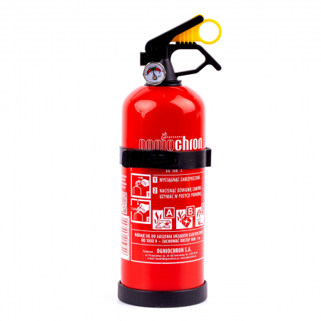 Siguranta Auto - Extinctor Auto cu pulbere ABC, cu manometru si suport, 1Kg