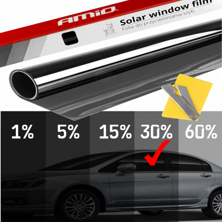 Accesorii Autoturisme - Folie fumurie pentru geamuri Black 0.5 x 3m (30%)