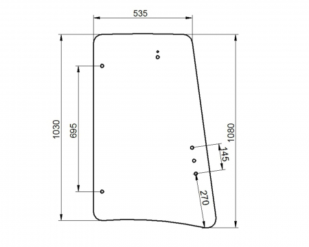 Piese cabina - Geam lateral dreapta spate buldo JCB 3CX