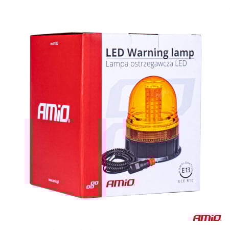 Accesorii Autoturisme - Girofar LED 12/24V cu Sticlă Galbenă - Model W09M MAG/3 BOLT