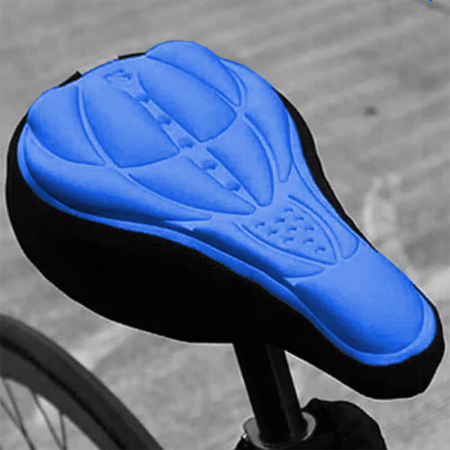 Accesorii Biciclete - Husa universala albastra cu gel pentru scaunul bicicletei AVX-RW5F