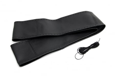 Huse Volan - Husa volan din piele naturala neagra care se coase cu ac si ata LACED 37-39/92 mm