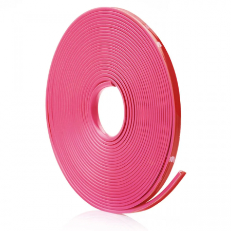 Inele de protectie si decor jante roz, adezive, din plastic flexibil - PINK [1]