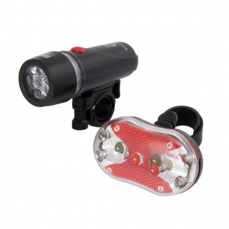 Produse - Kit Bicicleta Lampa Frontala LED + Lampa Stop LED, ALPHECCA EOT015