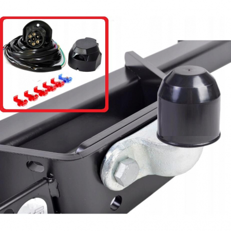 Kit cablaj pentru montaj carlig remorca, priza cu 7 pini, cablu 1,5m [1]