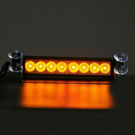 Produse - Lampa stroboscopica LED cu ventuze 8W, culoare Orange