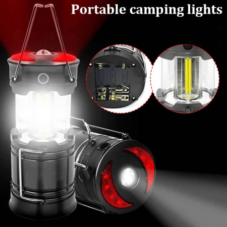 Hobby - Lampa Turistica LED, 3in1, extensibila, 4 moduri de lucru - cort, tabara, camping, rulota, calatorii, expeditii