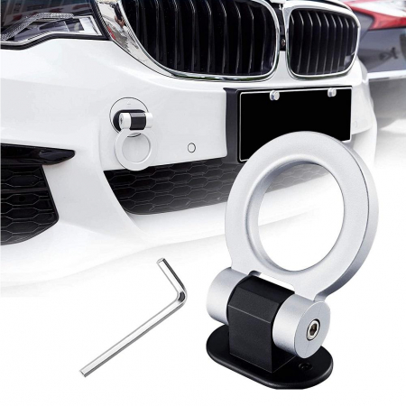 Tuning Auto - Ornament carlig remorcare RACING SPORT - ARGINTIU