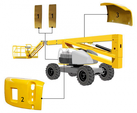 Panou lateral partea dreapta nacela Haulotte HA20PX, HA260PX, HA26PX - model vechi [1]