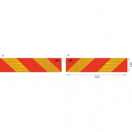 Avertizare si Siguranta - Placute reflectorizante pentru camioane 56.5x14 cm 2 buc