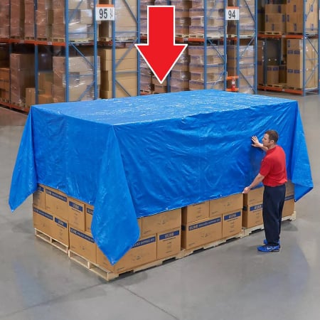 Produse - Prelata Impermeabila cu ochiuri metalice de prindere 3,0m x 4,0m, 80g/m2 albastra