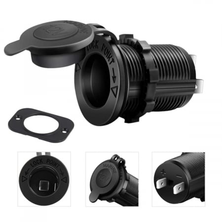Priza de Bricheta Universala, etansa, pentru vehicule offroad, ATV, SSV, quad, moto sau utilaje agricole, alimentare 12V - 24V [1]