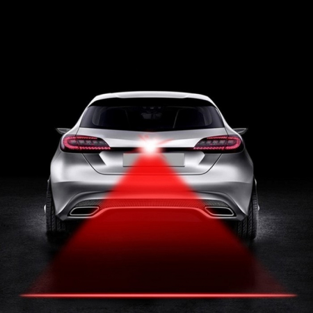Lampi avertizare - Proiector de ceata cu Raza Laser Anti-Accident, alimentare 12V, culoare rosie, pentru vehicule Off-Road, ATV, SSV