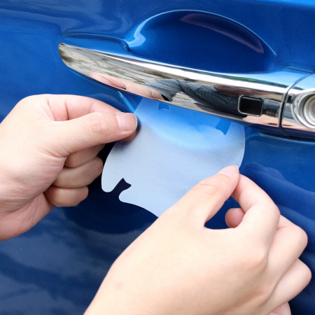 Accesorii Autoturisme - Protectie zgarieturi manere usa, transparent (set 4 buc.)