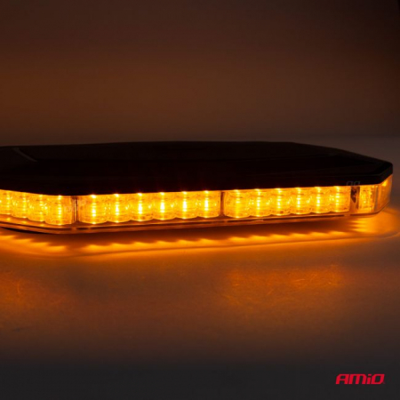 Rampa luminoasa girofar, culoare Orange, alimentare 12-24V, 48 LED-uri, protectie IP56, montaj cu magnet [7]