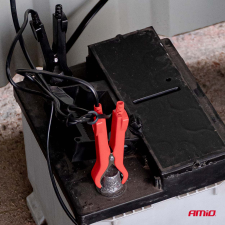 Redresor baterii digital 12V/24V 8A AMIO PRO HOOK – Încărcător profesional pentru AGM, GEL, STD și LiFePO4 [3]