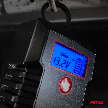 Redresor baterii digital 12V/24V 8A AMIO PRO HOOK – Încărcător profesional pentru AGM, GEL, STD și LiFePO4 [5]