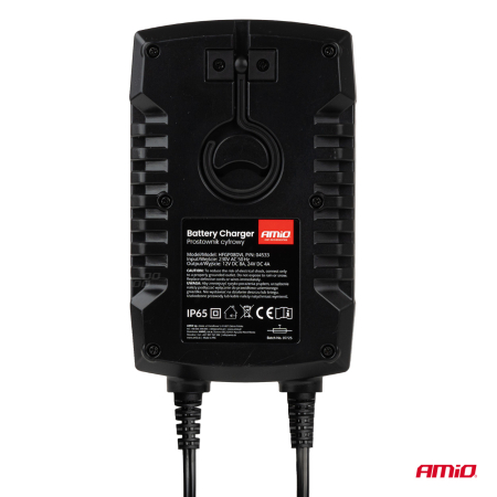Redresor baterii digital 12V/24V 8A AMIO PRO HOOK – Încărcător profesional pentru AGM, GEL, STD și LiFePO4 [2]