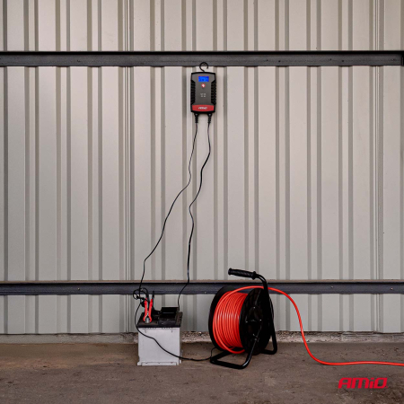 Redresor baterii digital 12V/24V 8A AMIO PRO HOOK – Încărcător profesional pentru AGM, GEL, STD și LiFePO4 [8]