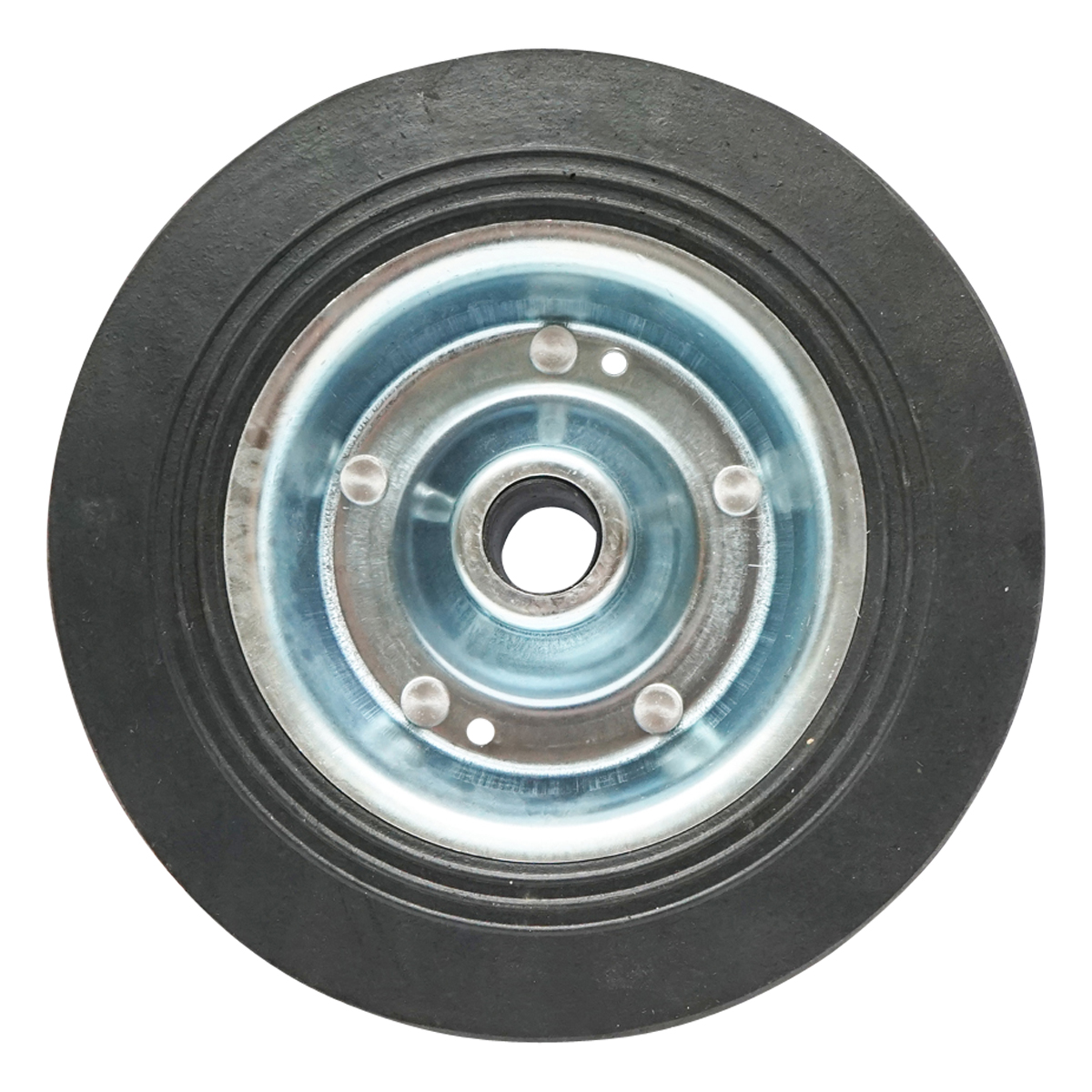 Roata de cauciuc 200X50mm cu janta metalica pentru roata de sprijin remorca prindere pe ax fi20mm [2]