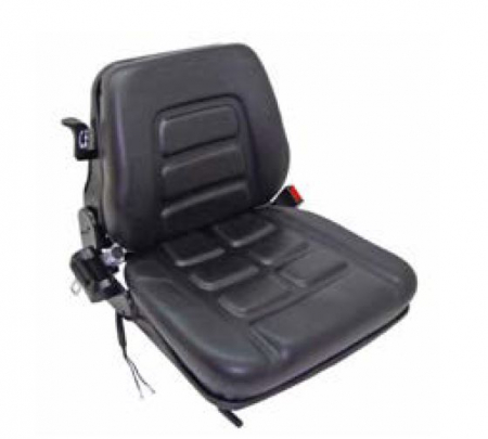 Scaune - Scaun utilaje  PVC ES12 Economy 530 x 485 x 510 cu centura de siguranta si senzor