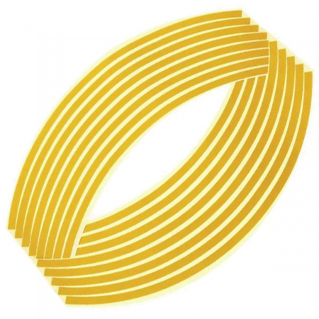 Set 16 ornamente Reflectorizante pentru jante auto, moto, culoare Galben [1]