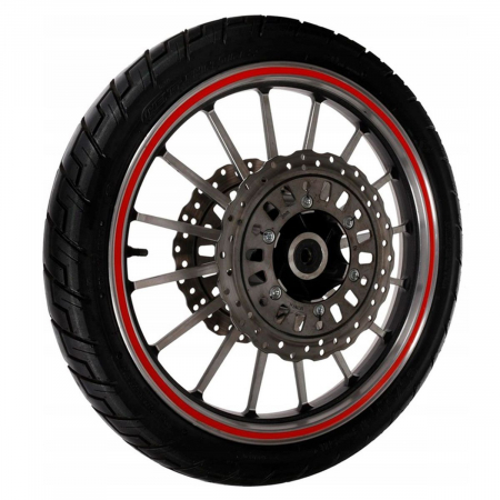 Set 16 ornamente Reflectorizante pentru jante auto, moto, culoare Rosie [2]