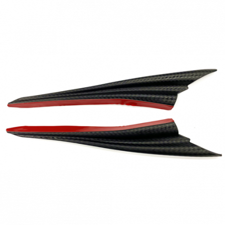 Set 2 aripioare ornamentale bara tuning, model SHARK, finisaj Carbon [1]