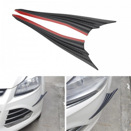 Set 2 aripioare ornamentale bara tuning, model SHARK, finisaj Carbon [2]