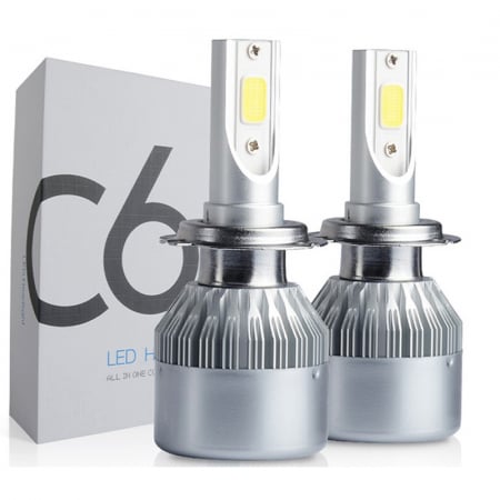 Iluminat Auto - Set 2 becuri LED Auto, model C6, soclu H11, 6000K, 36W, 3500Lm​, plug & play