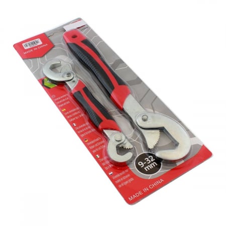 Set 2 chei universale multifunctionale de tip "carlig", din metal rezistent, 9-32mm, AVX-AG476A [7]